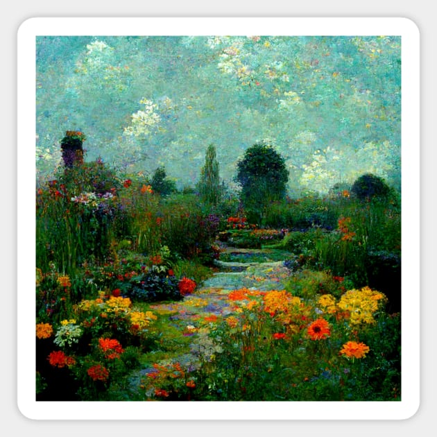 Gardens of Giverny III Sticker by hamptonstyle